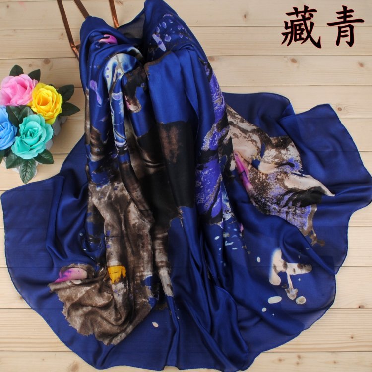 Check silk satin scarf wholesale