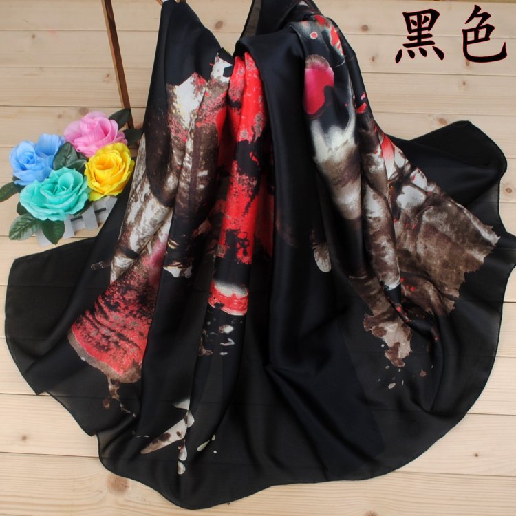 Check silk satin scarf wholesale