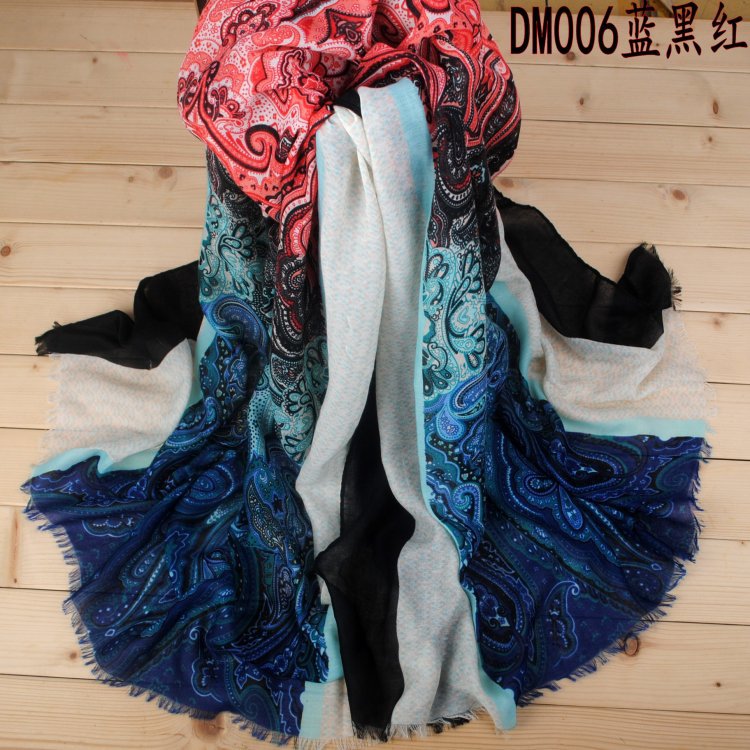 Wholesale cashew fower long scarf