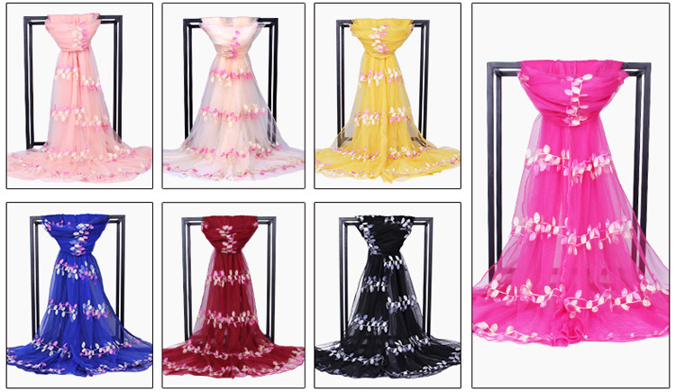 Wholesale scarf embroidered shawls