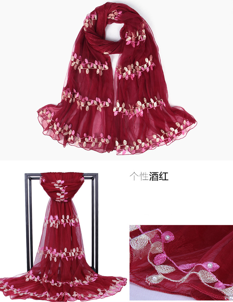 Wholesale scarf embroidered shawls