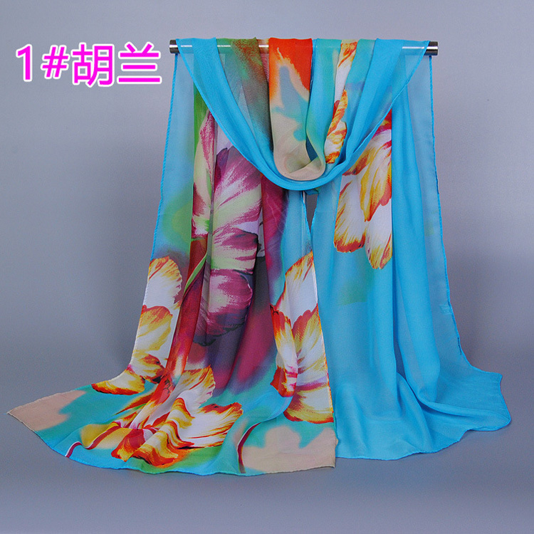 Long white silk scarf wholesale