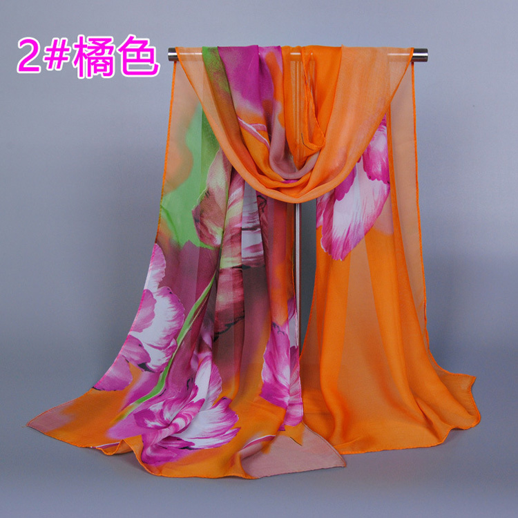 Long white silk scarf wholesale