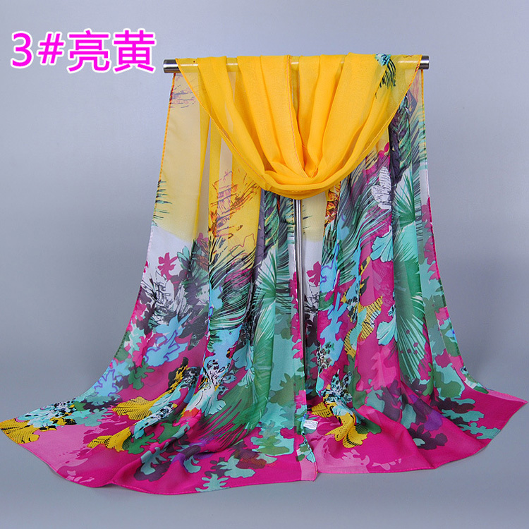 Wholesale long chiffon silk scarf