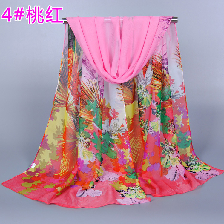 Wholesale long chiffon silk scarf