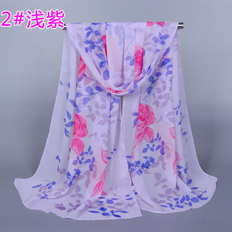 Chiffon floral scarf wholesale
