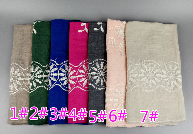 Cotton embroidered scarf wholesale