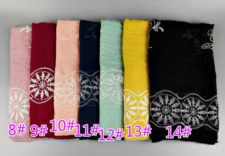 Cotton embroidered scarf wholesale