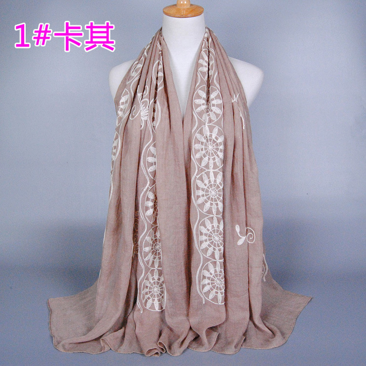 Cotton embroidered scarf wholesale