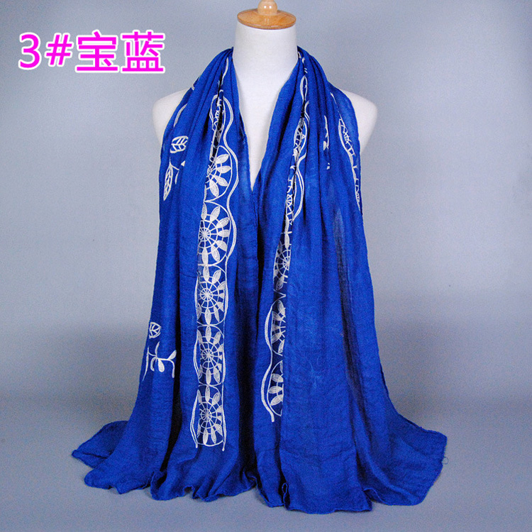 Cotton embroidered scarf wholesale
