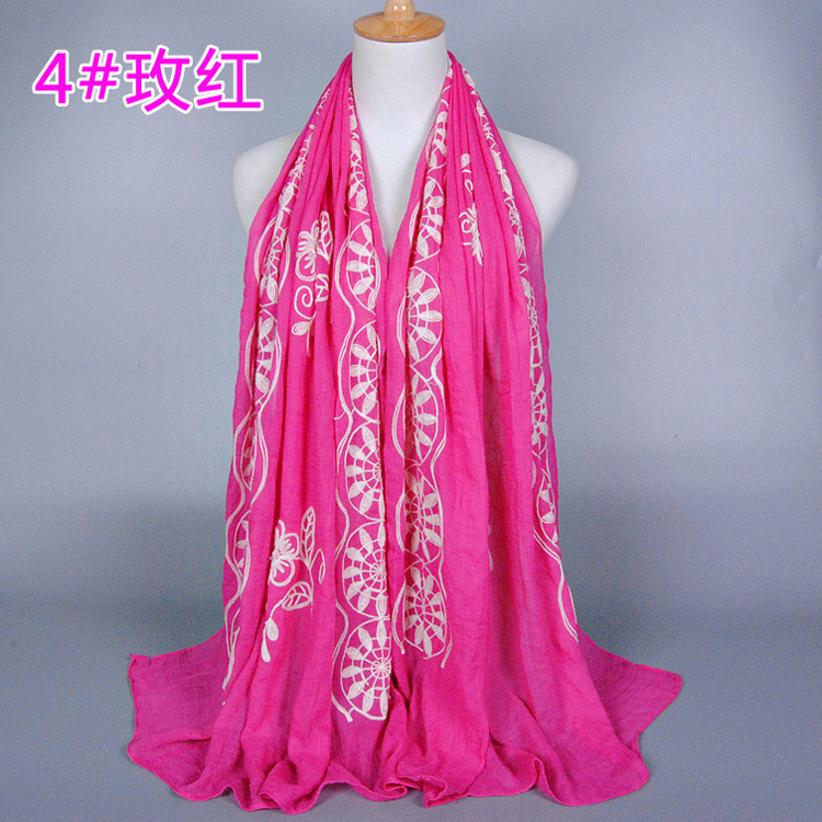 Cotton embroidered scarf wholesale