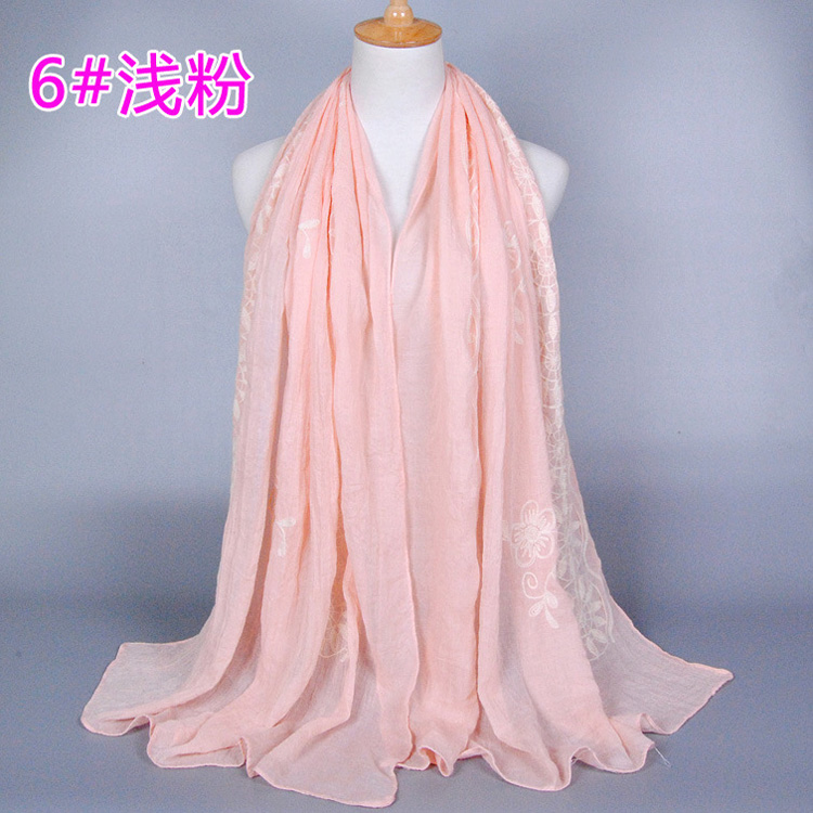 Cotton embroidered scarf wholesale