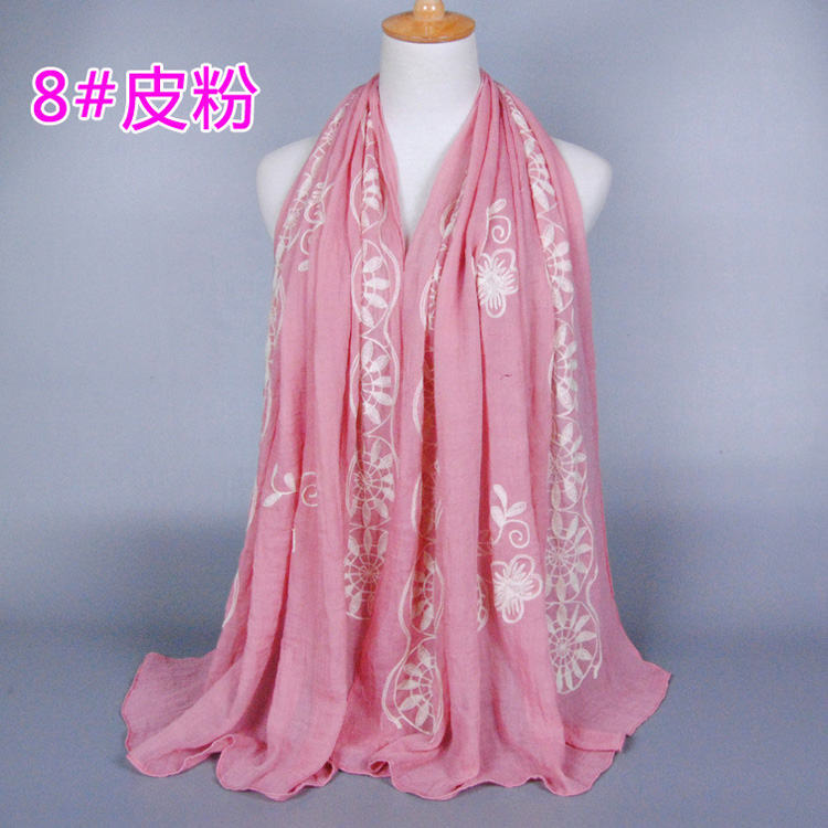 Cotton embroidered scarf wholesale