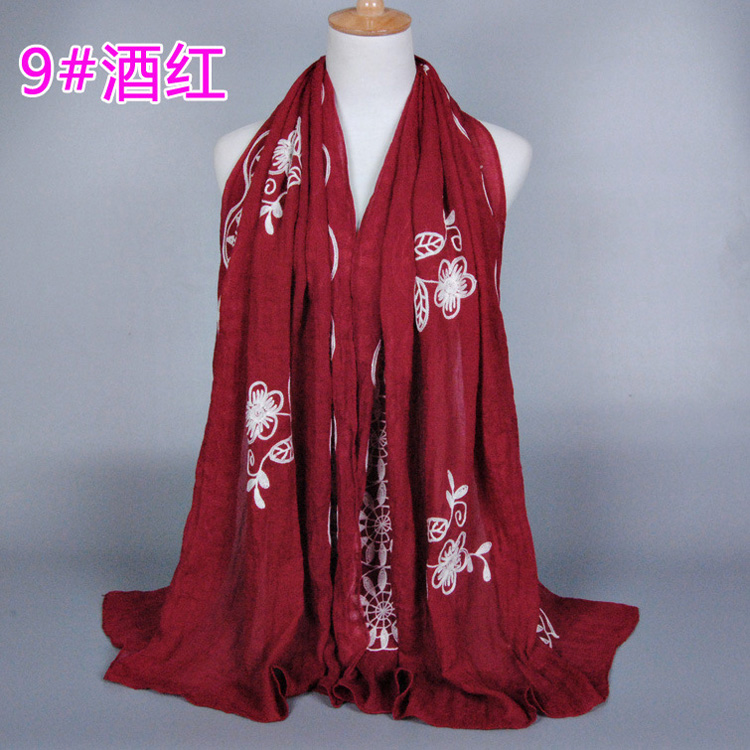 Cotton embroidered scarf wholesale