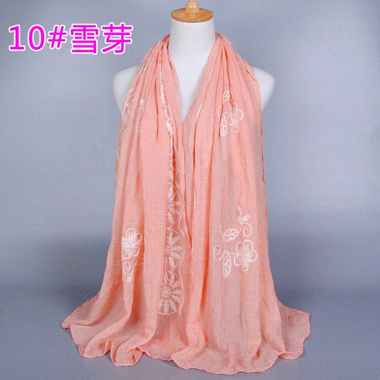 Cotton embroidered scarf wholesale