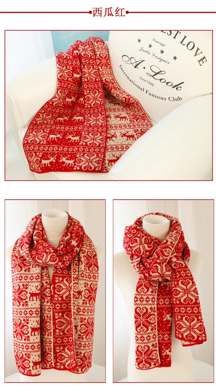 Christmas wool scarf wholesale