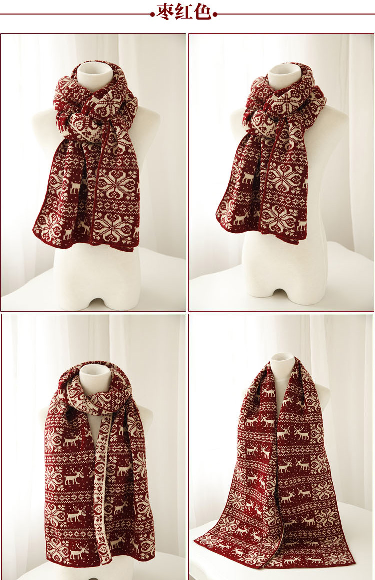 Christmas wool scarf wholesale