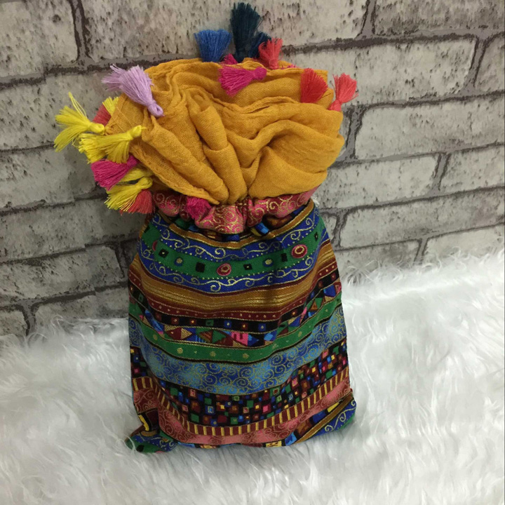 Wholesale cotton fringed scarf