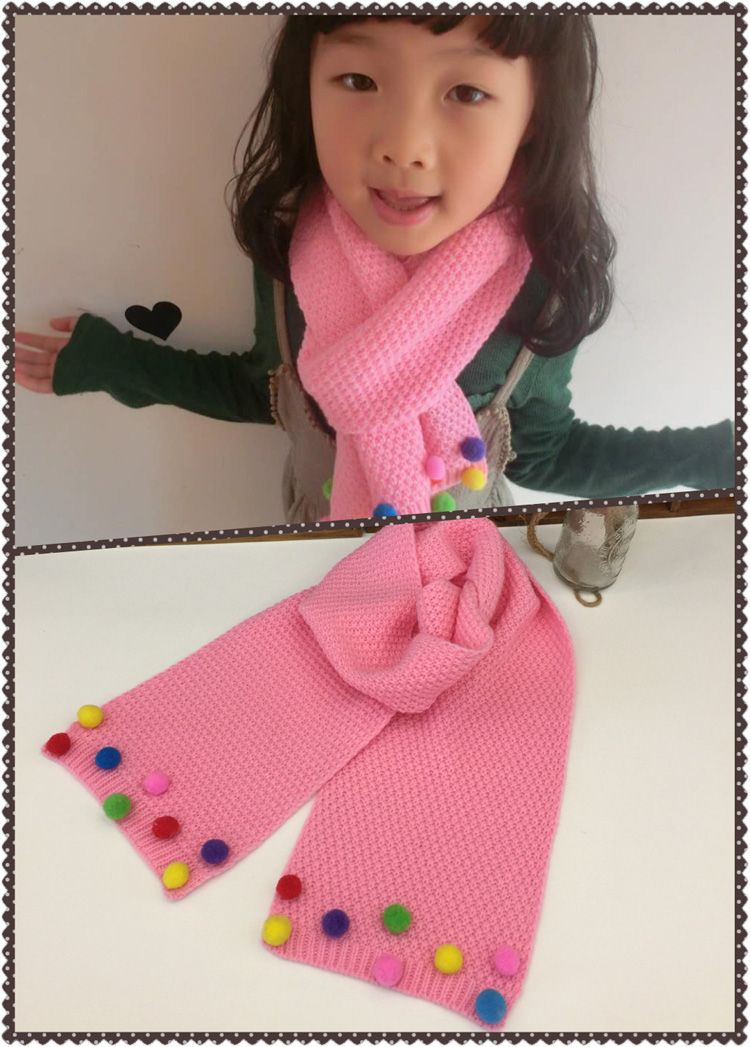 Wholesale kids wool knitted scarf