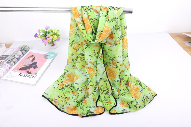 Wholesale floral print polyester scarf