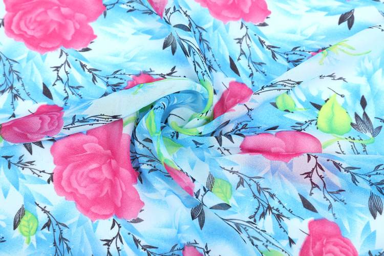 Wholesale floral print polyester scarf