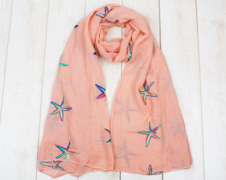 Wholesale embroidered cotton scarf