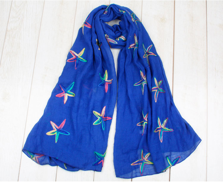 Wholesale embroidered cotton scarf