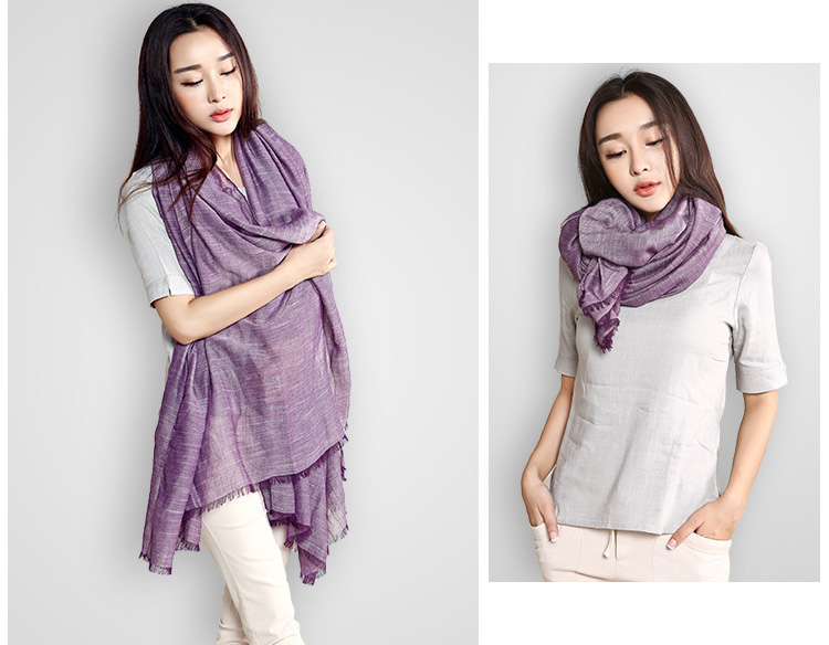 Pure cotton fringed scarf wholesale