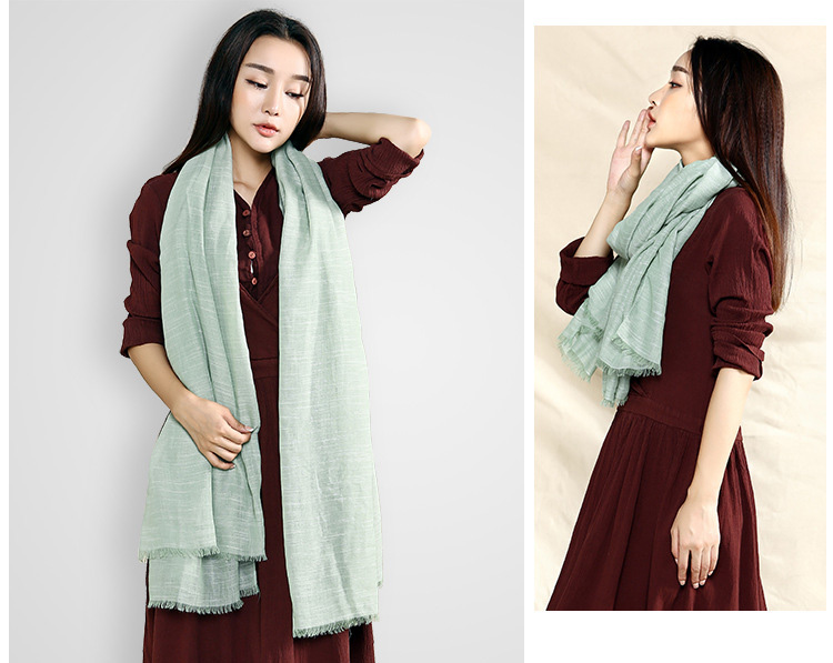 Pure cotton fringed scarf wholesale