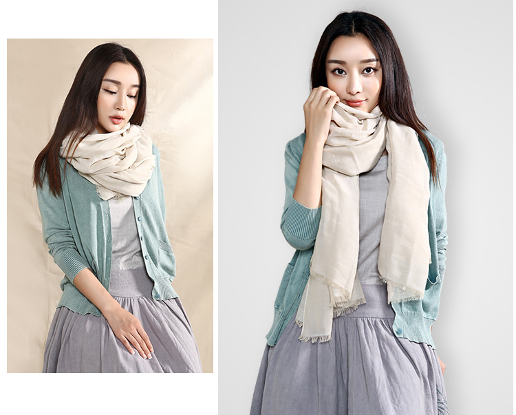 Pure cotton fringed scarf wholesale