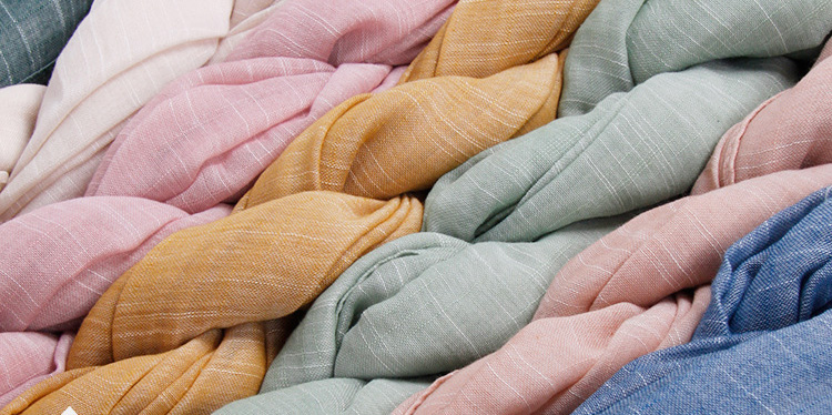 Pure cotton fringed scarf wholesale
