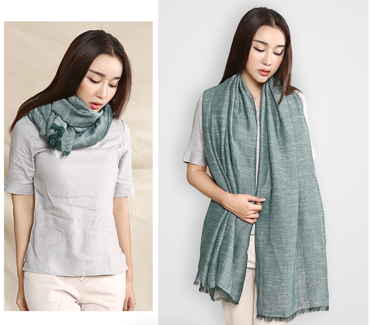 Pure cotton fringed scarf wholesale