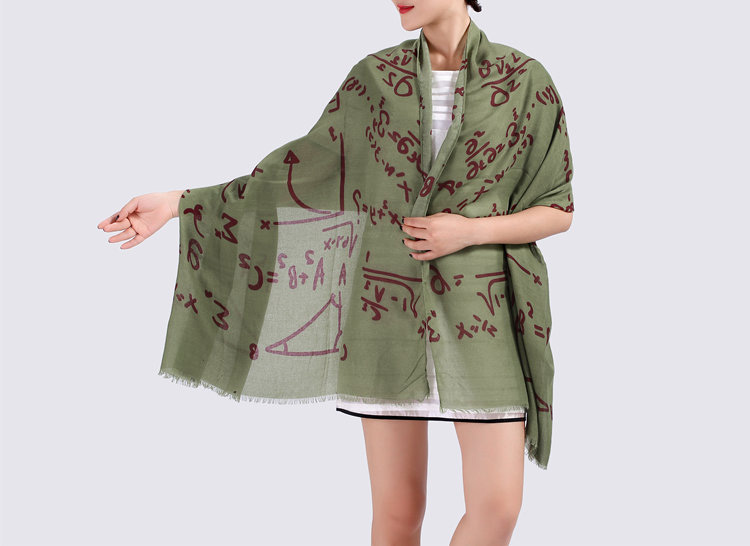 Geometric cotton twill scarf wholesale