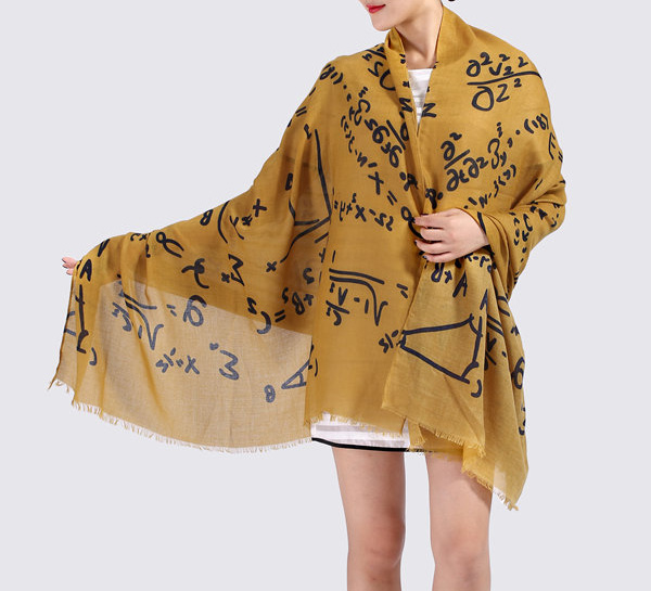 Geometric cotton twill scarf wholesale