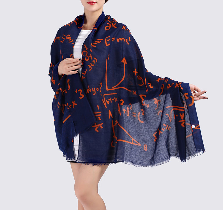 Geometric cotton twill scarf wholesale