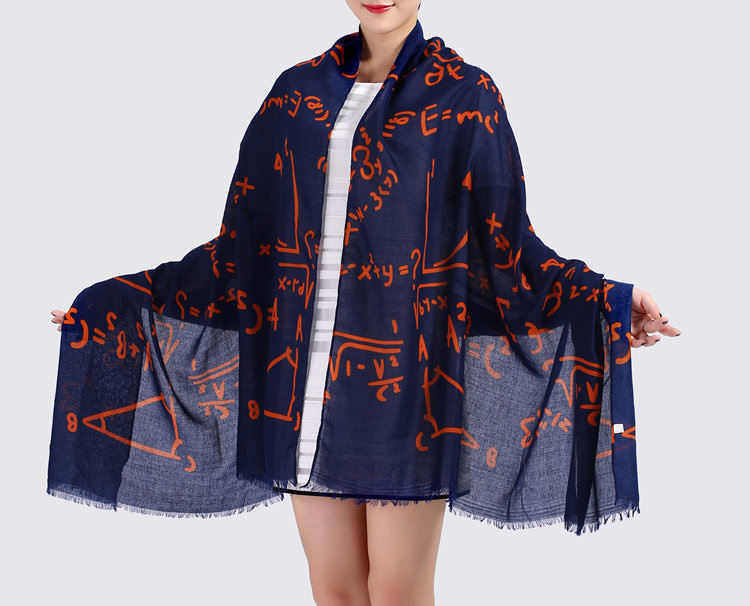 Geometric cotton twill scarf wholesale
