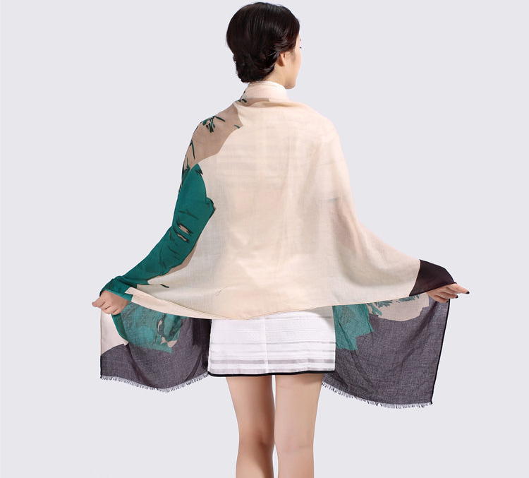 Wholesale peony print scarf