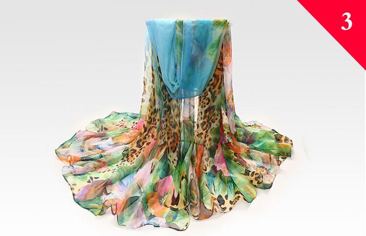 Wholesale silk sunflower print scarf