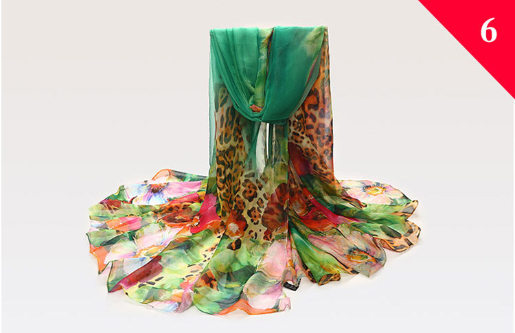 Wholesale silk sunflower print scarf