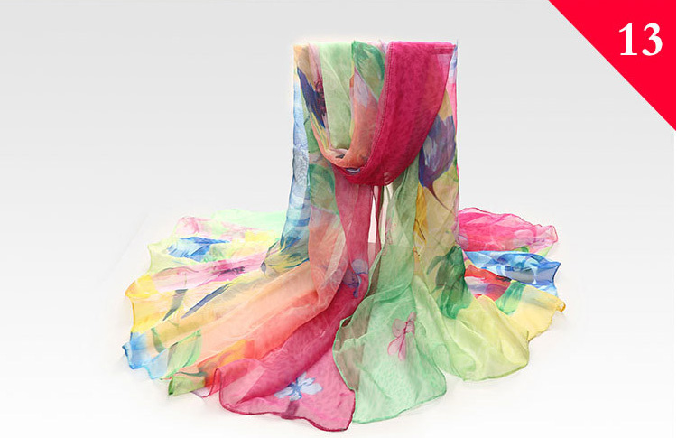 Wholesale silk sunflower print scarf
