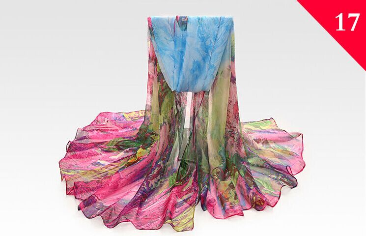 Wholesale silk sunflower print scarf