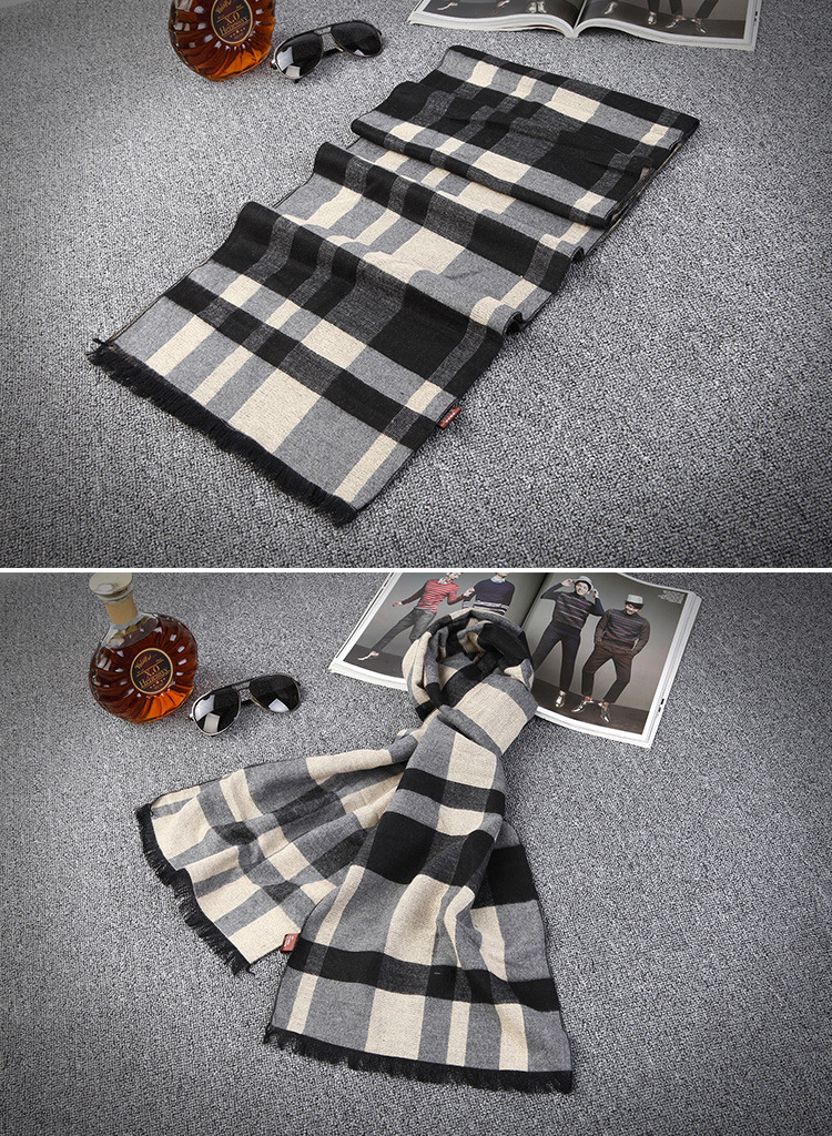 Wholesale mens fringe cotton scarf
