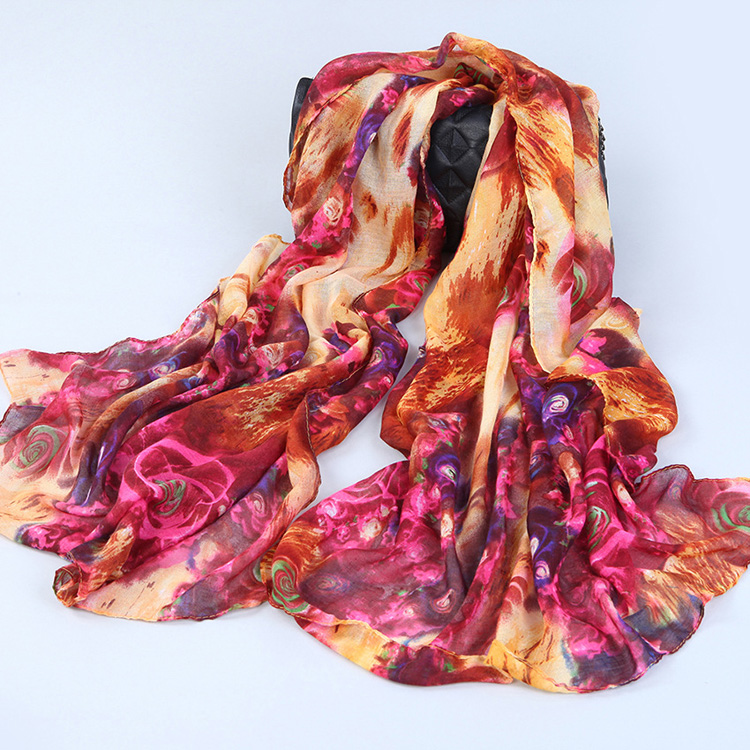 Wholesale viscose graffiti scarf