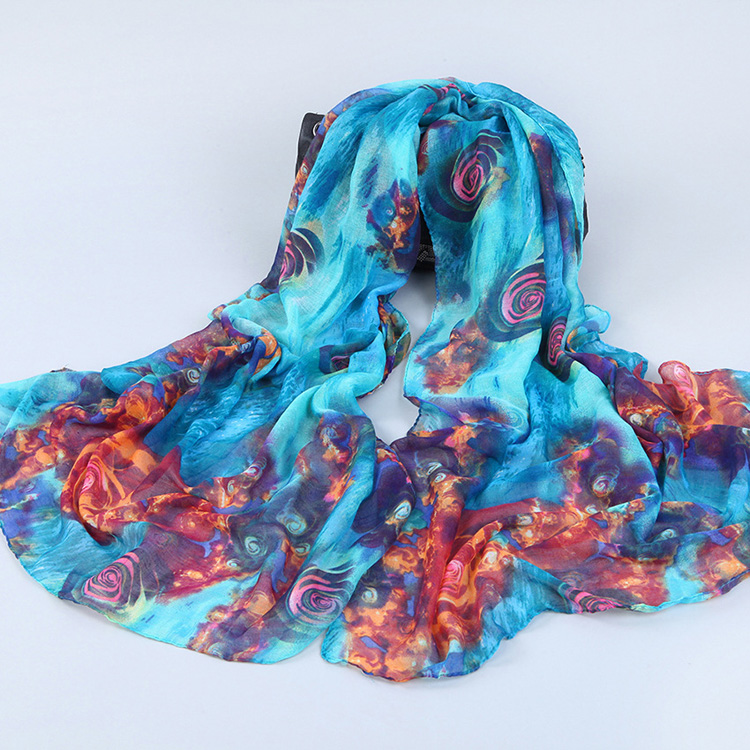 Wholesale viscose graffiti scarf