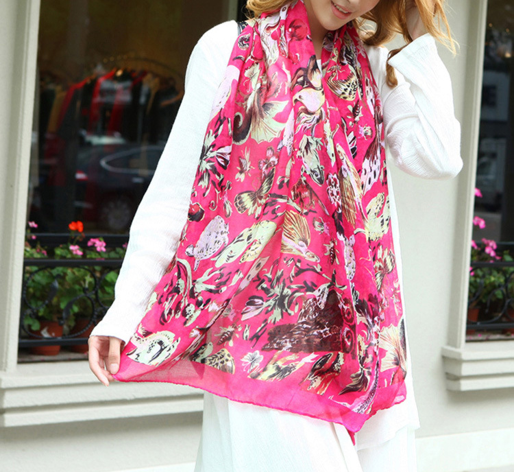 Wholesale women animal print scarf