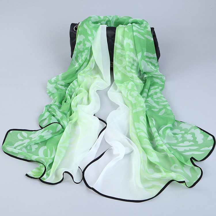 Wholesale gradient chiffon fashion scarf