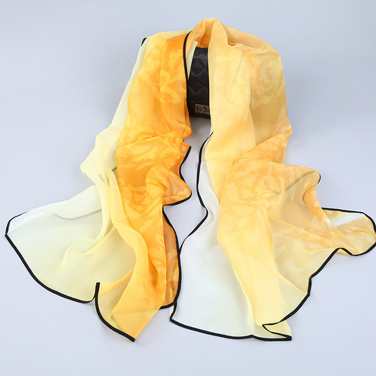 Wholesale gradient chiffon fashion scarf