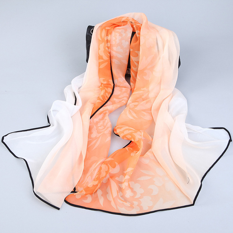 Wholesale gradient chiffon fashion scarf