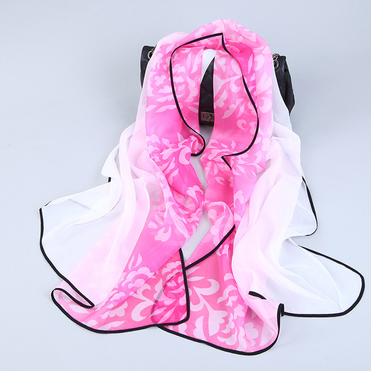 Wholesale gradient chiffon fashion scarf