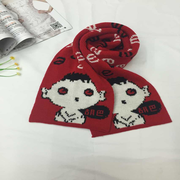 Wholesale cartoon knitted scarf